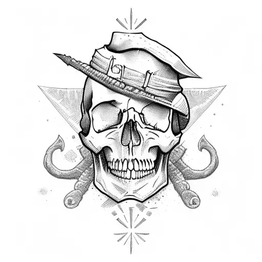 Skull And Sailboat And Beer Mug