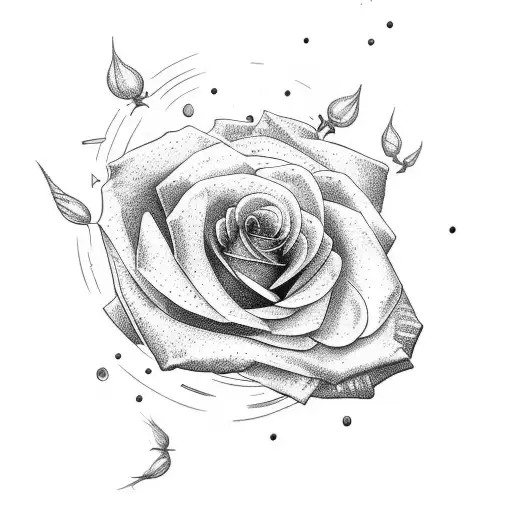 Rose Avec Une Colombe