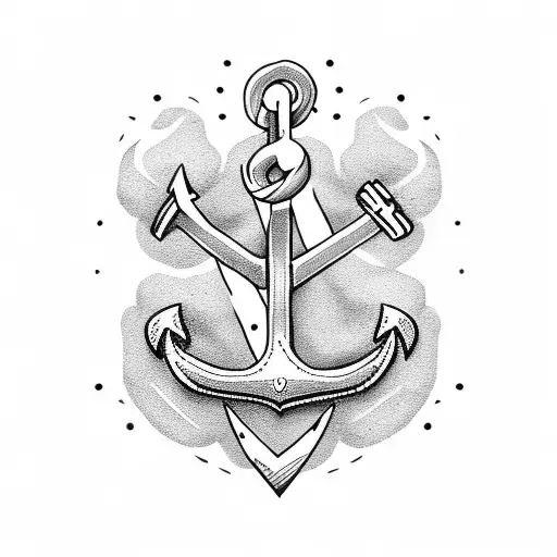 Anchor With Cancer Ribbon