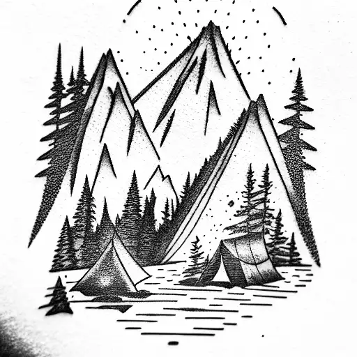 Camping Outdoors Mountains Hiking