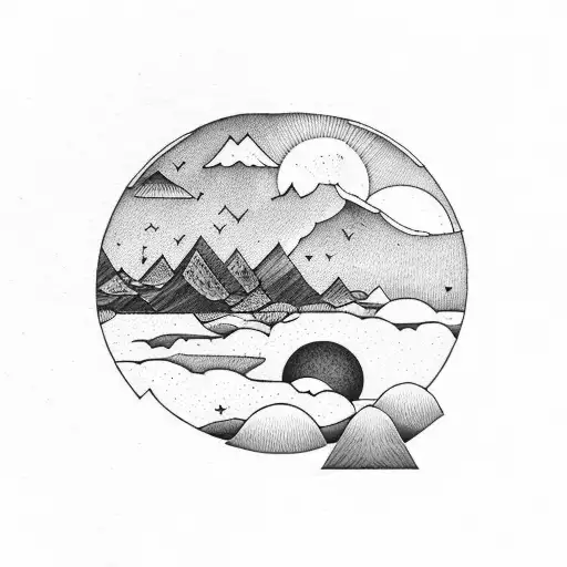 Sea Mountains Woods Sun And Moon