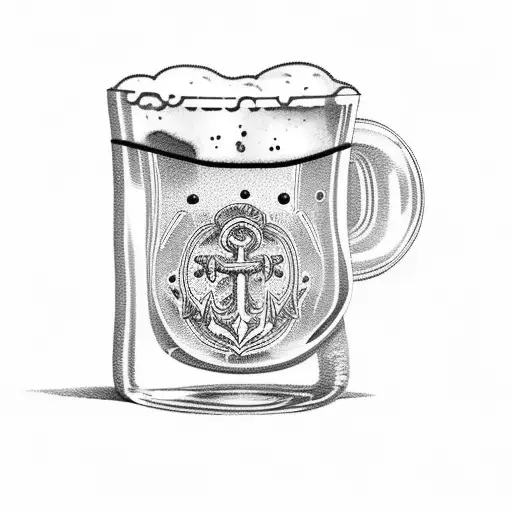 Two Beer Mugs With Anchor