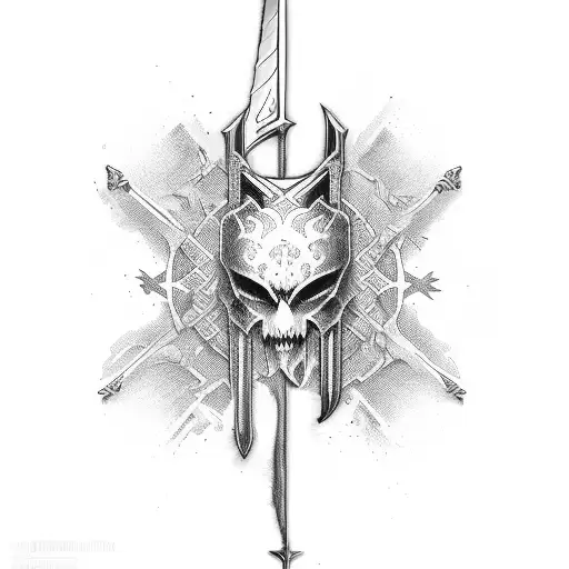 Cross Water Nudity Sword