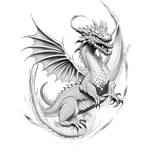 Hazme Una Imagen De Un Tatuaje Para El Antebrazo De Un Dragon Estilo Asiatico