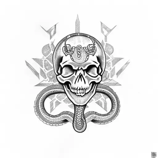 Skull And Snake