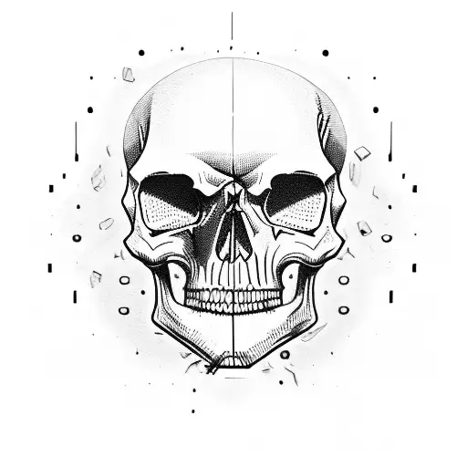 Skull And Guns And Military And Bullets