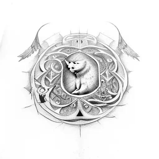 A Keyhole Shaped Like A Book With Harry Potter And Narnia Symbols Inside