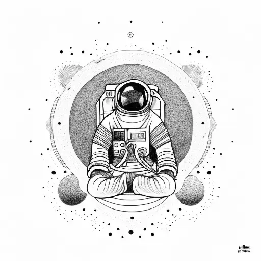 Astronaut Meditating