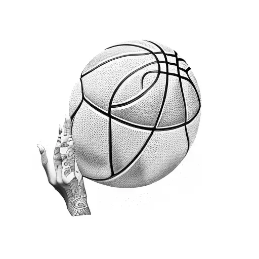 A Dotwork Portrait Of Allen Iverson Dribbling A Basketball