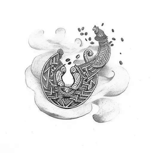 Coffee Beans Shaped Like A Viking Ship