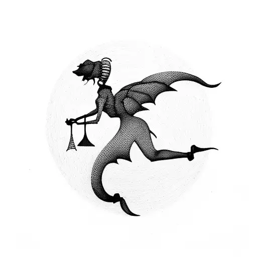 A Silhouette Of Kiki On Her Broomstick Against A Full Moon