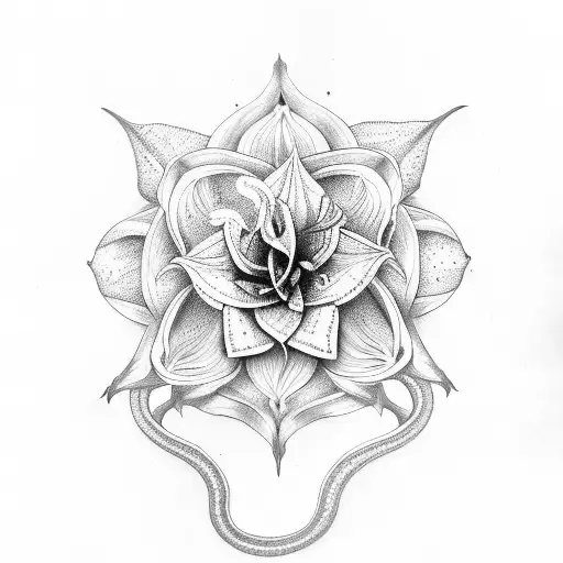 Amaryllis With Snake