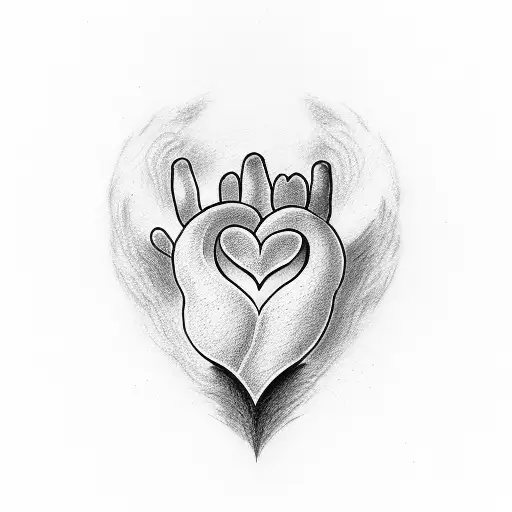 Cat Paws Forming A Drawing Of A Heart