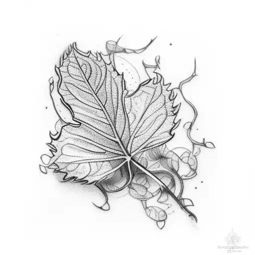 An Intricate Single Hazelnut Leaf