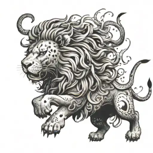 A Lion Escaping A Convoy Of Mercenary