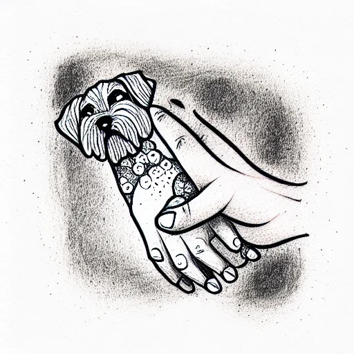 Person And Dog Shaking Hands