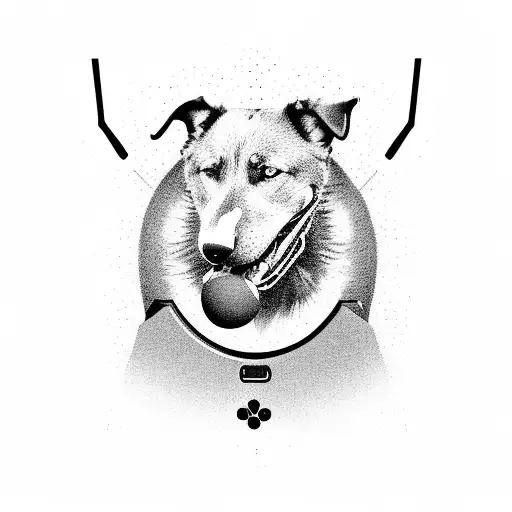 A Silhouette Of My Dog Pollux With A Video Game Controller In Its Mouth