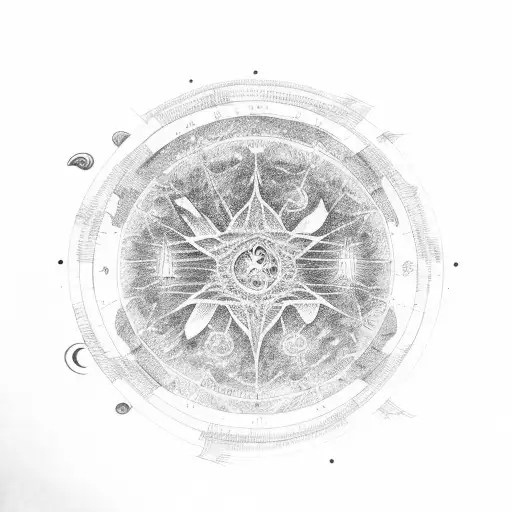 A Celestial Map With Constellations Forming A Mystical Symbol