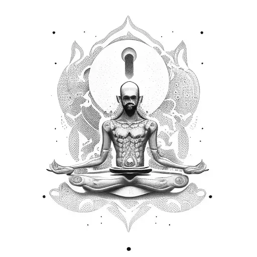 Open Book Floating Person Meditating