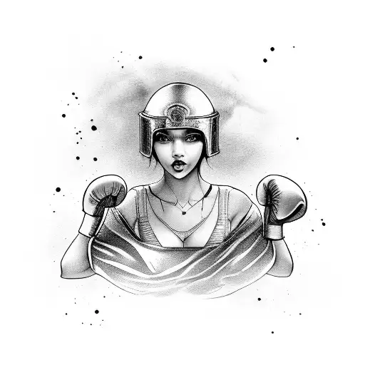 Shylee In Roman Characters With Boxing Gloves Hanging From The Letter Y