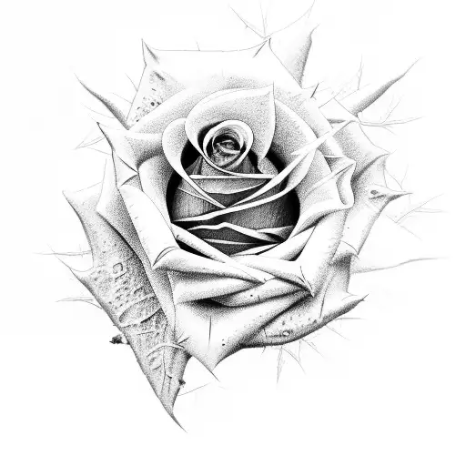 Rose Bush With Thorns Forearm Sleve