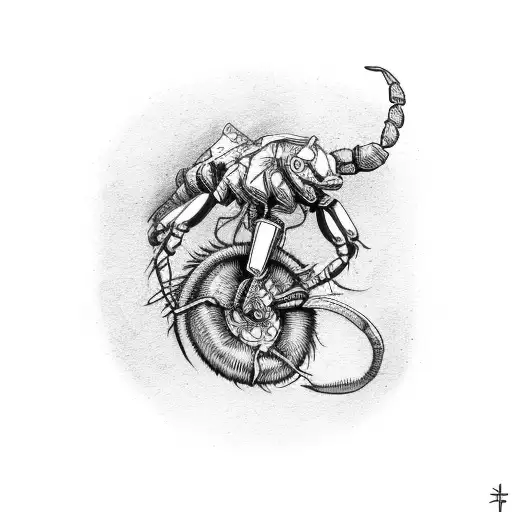 Motorcycle With Scorpion