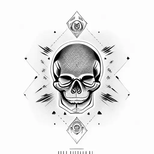 Skull With Symbol On Forehead