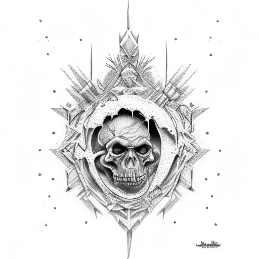 Horror Themed Roman Numeral 9