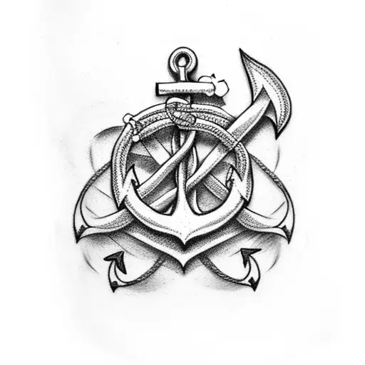 Anchor With Flowers And Infinity Symbol