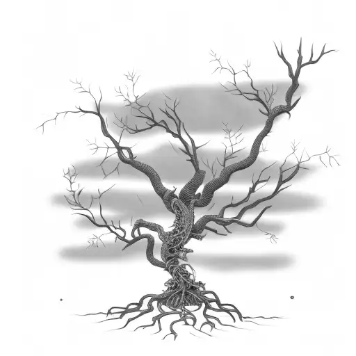 Dead Tree With Creeping Vines