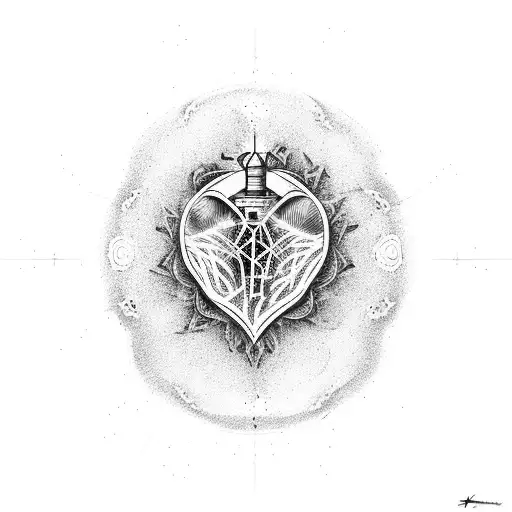 Heart With Fire Vessel