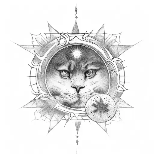 Christian Cross With Sun