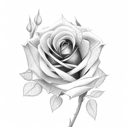 Rose Rose With Leaves