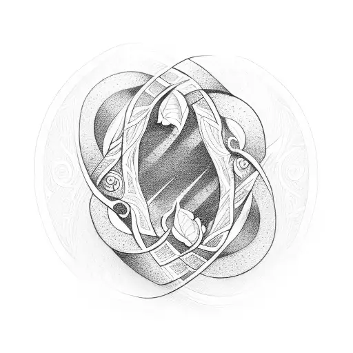 A Infinity Symbol Made Out Of An Olive Branch And Leaves