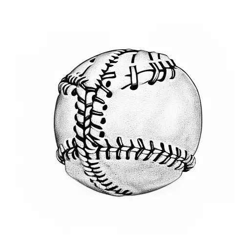 A Baseball And Football Merged Together Into A Unique Symbol