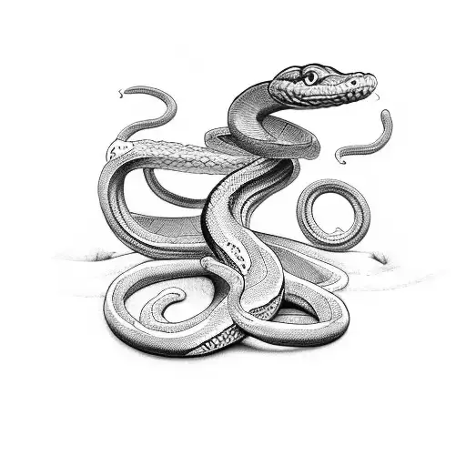 Snake Coiled Around Arm