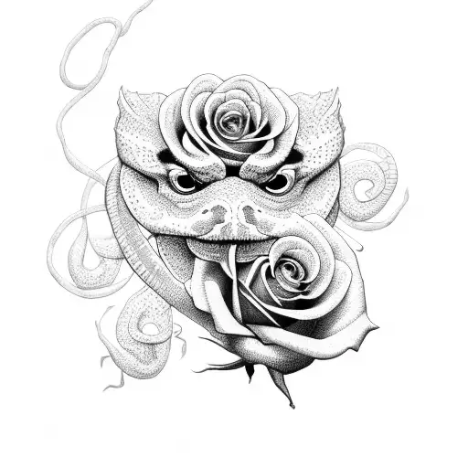 Rose With Snake To Protect