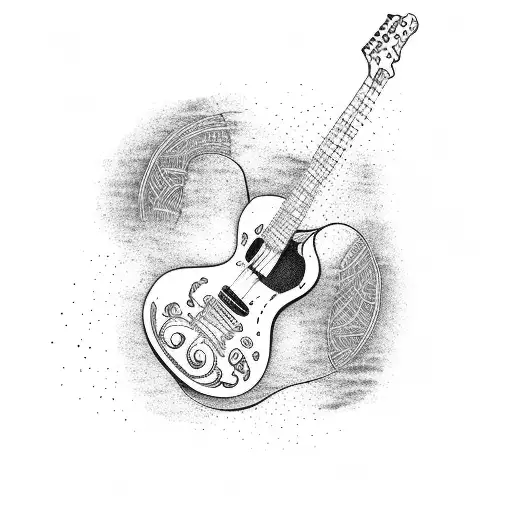 Guitar With Life Lines