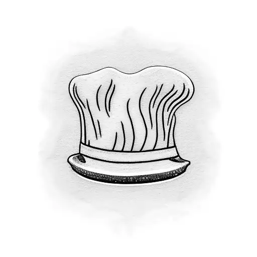 Chef Hat Ovean Wave And Tattoo Machine Combined