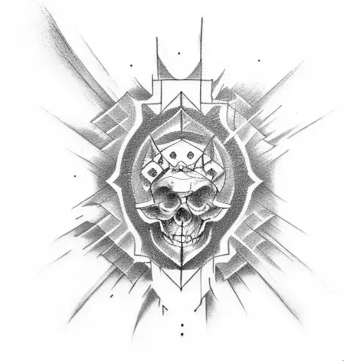 Tattoos Man Back God Protection Symbol Minimalist