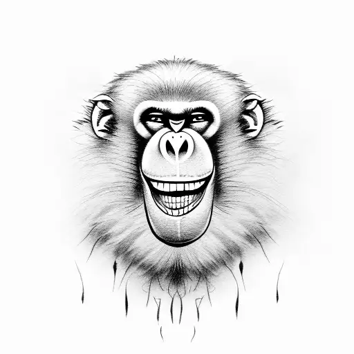 A Clown's Smile In The Skull Of A Baboon