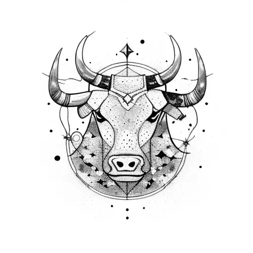 Constellations Of Stars Forming A Bull