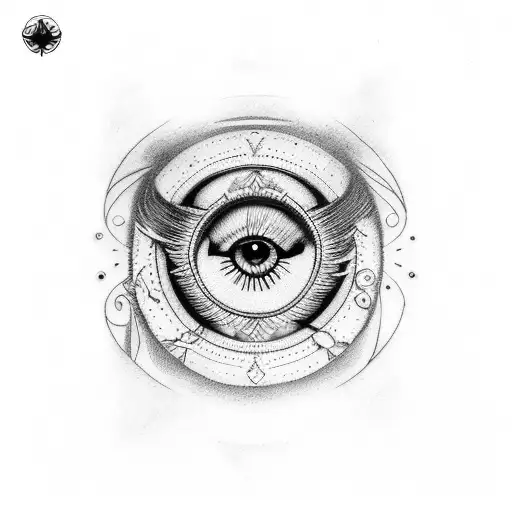 Unalome Moon Evil Eye Gemini