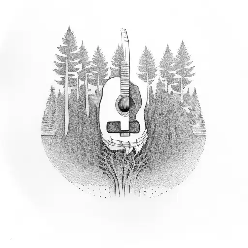 Guitar With Trees