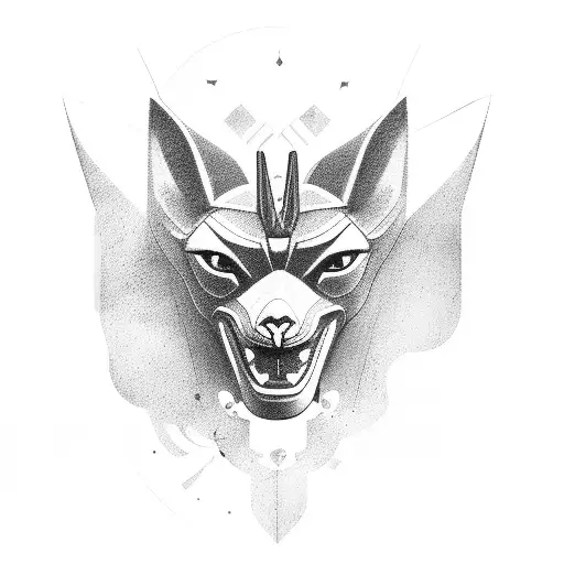 Anubis Holding A Soccer Ball With Menacing Eyes On It