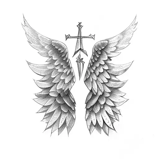 Solider And Angel Wings