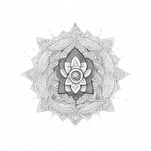 A Beautifully Designed Mandala With Symbols Representing Your Faith And Spirituality