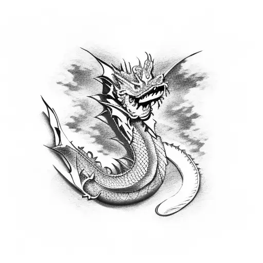 Dragon Surrounded By Aura