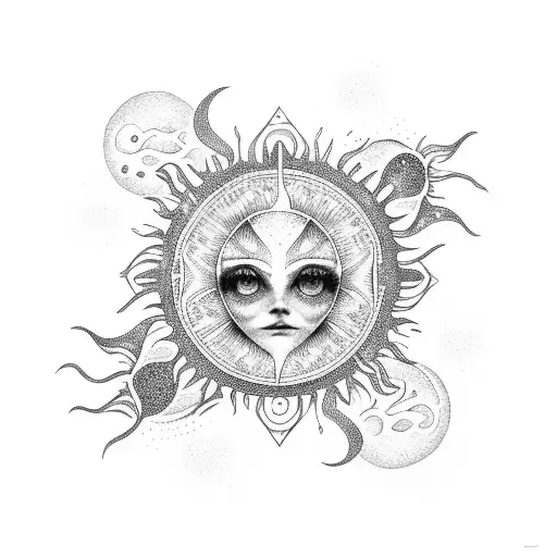 Sun Moon Beach Wave Stars Deep Sea