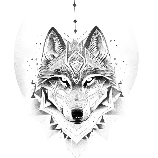 Tribal Howling Wolf
